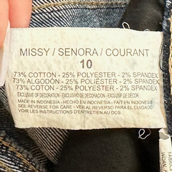 Nine West Jeans Capris 10/30 Rolled Up Studded Detail  Mid Rise Cotton Spandex - Picture 5 of 16